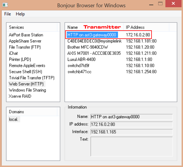 Bonjour Browser network discovery tool Just Add Power Support